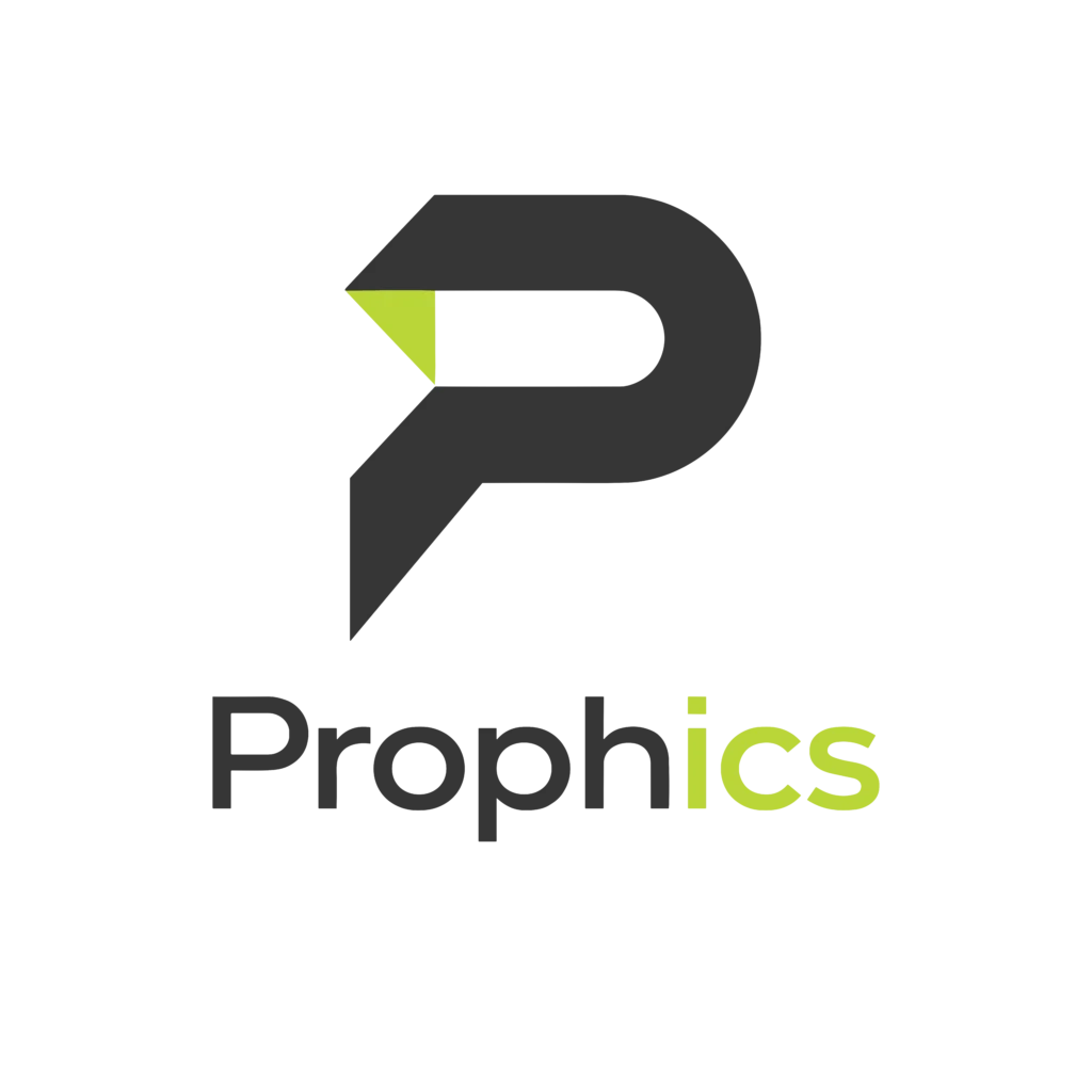 Prophics logo white background